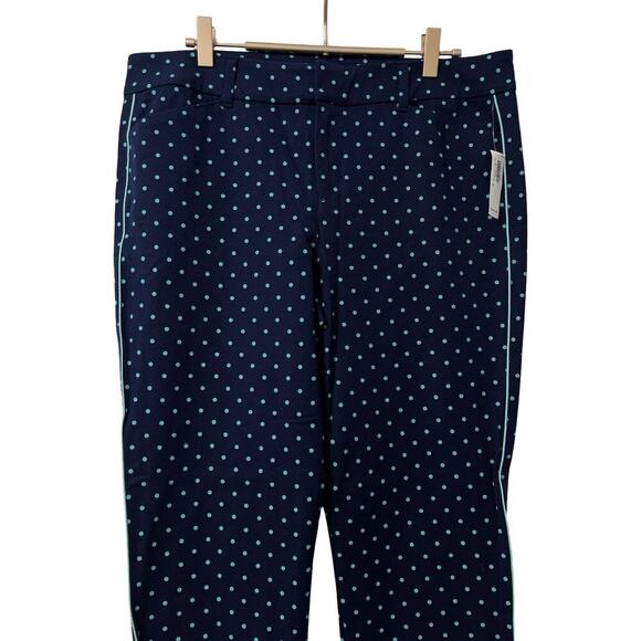 Old Navy Womens Pixie Polk Dot Ankle Pants Size 12 Navy Career Office Work NWT - Picture 3 of 8
